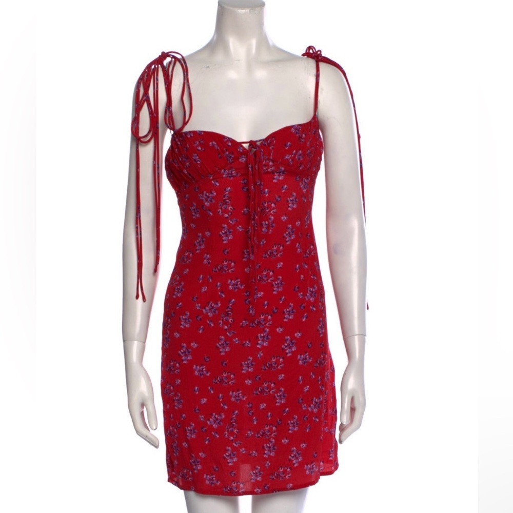 Rat & Boa Red Floral Dress